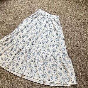 Floral Blue and White Women's Skirt